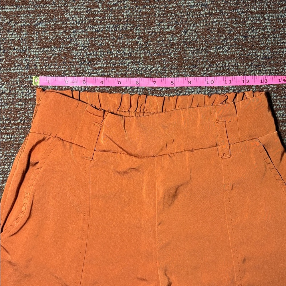 Michael Kors rust orange silky cargo joggers straight leg pull on  trousers S - Picture 11 of 14